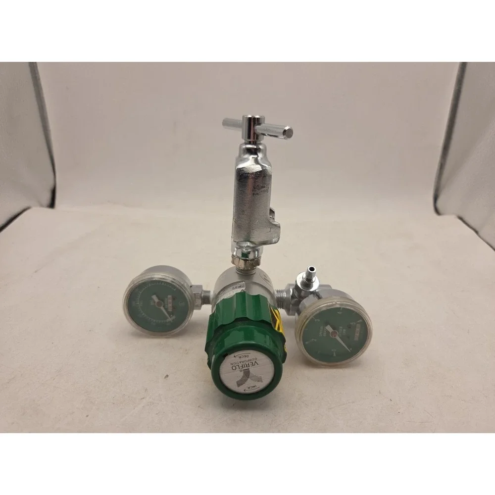 Veriflo Corp 1226283 regulator with gauges - TESTED SEE NOTES